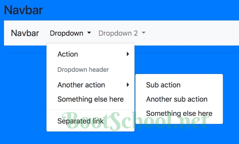 Bootstrap4第三方多级导航栏插件bootstrap-submenu