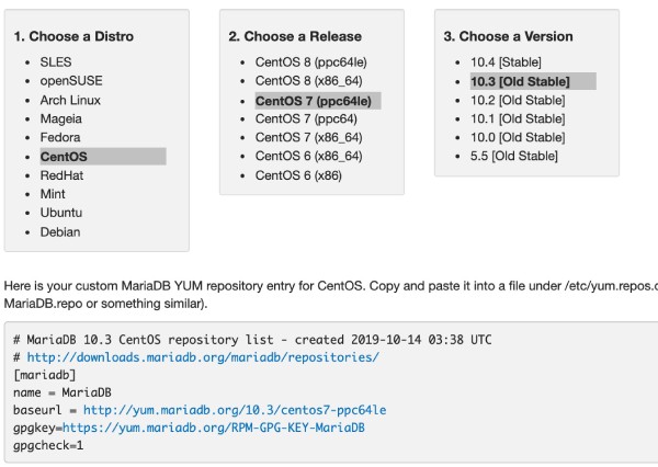 mariadb-yum-source