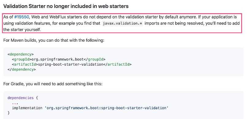 spring boot validator removed